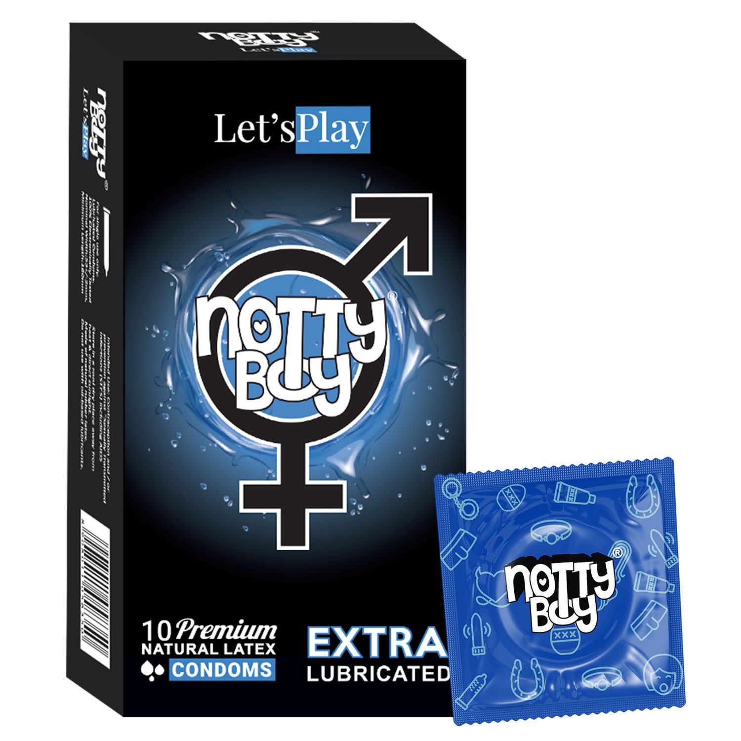 Notty Boy Natural Latex Elastic Breathable Super Lubricating Safe Condoms 10 Pack, Enhance Sexual Pleasure, Suitable for Pregnancy