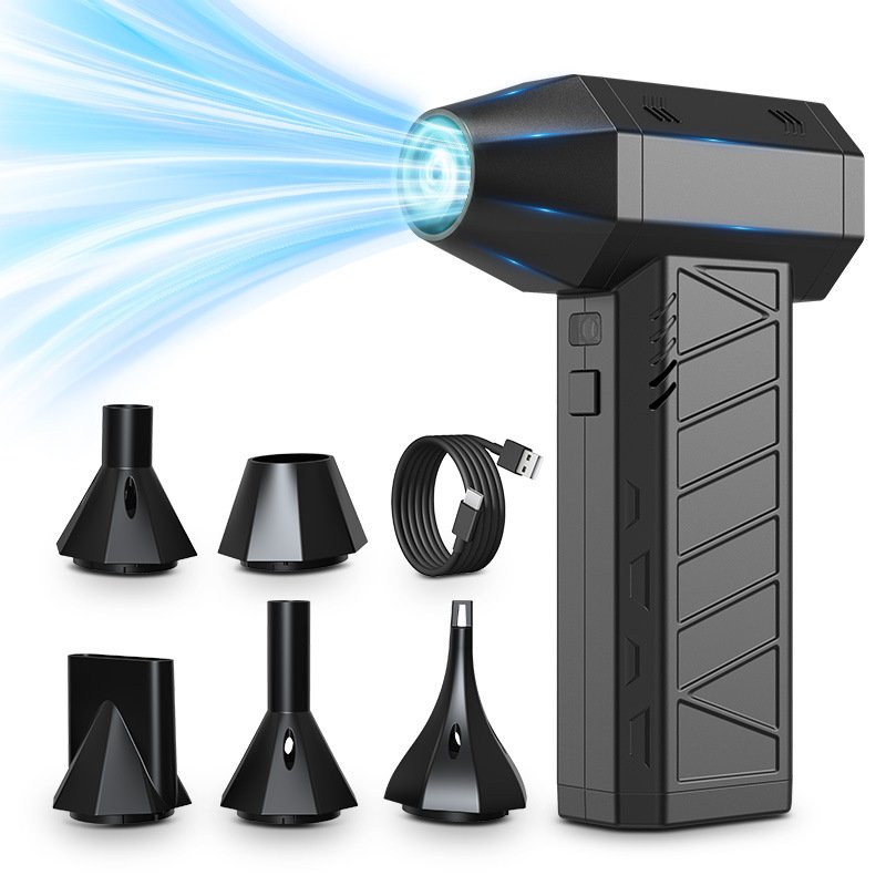 Violent Mini Turbojet Fan Compression Electric Barber Air Dust Collector Brushless Motor 90000 RPM Cordless Powerful Car Drying Blower