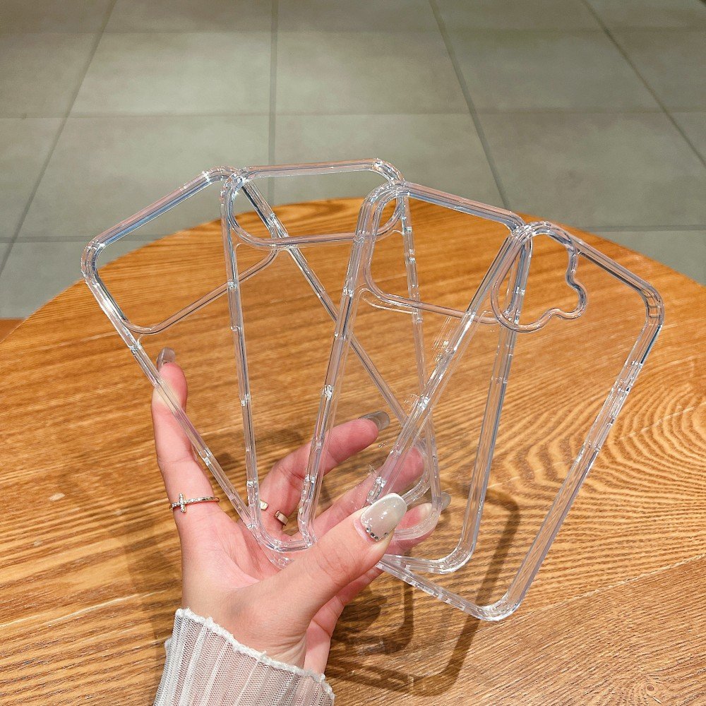 Transparent acrylic phone case for iPhone 17 Pro Max Transparent hard case for iPhone 11 12 13 14 15 16 for Samsung