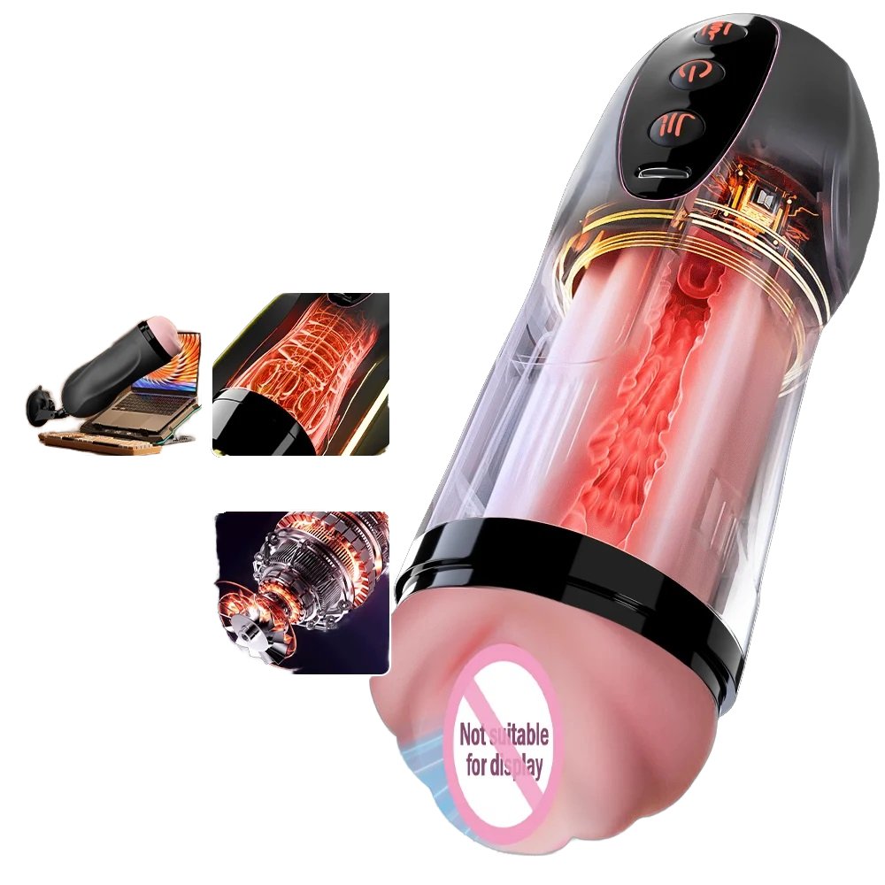 Wholesale men's automatic masturbation cup with 10 vibration modes, quiet and realistic TPE men's toy, with heating suction, can be customized according to samples
