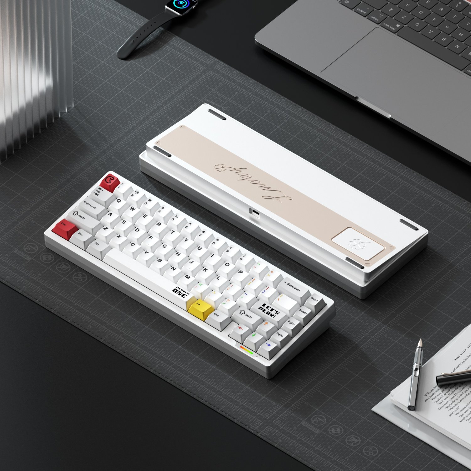 Weikav Lucky65 V3 three mode wireless USB mechanical keyboard 67 key aluminum alloy bare metal RGB backlight hot plug gasket QMK/VIA