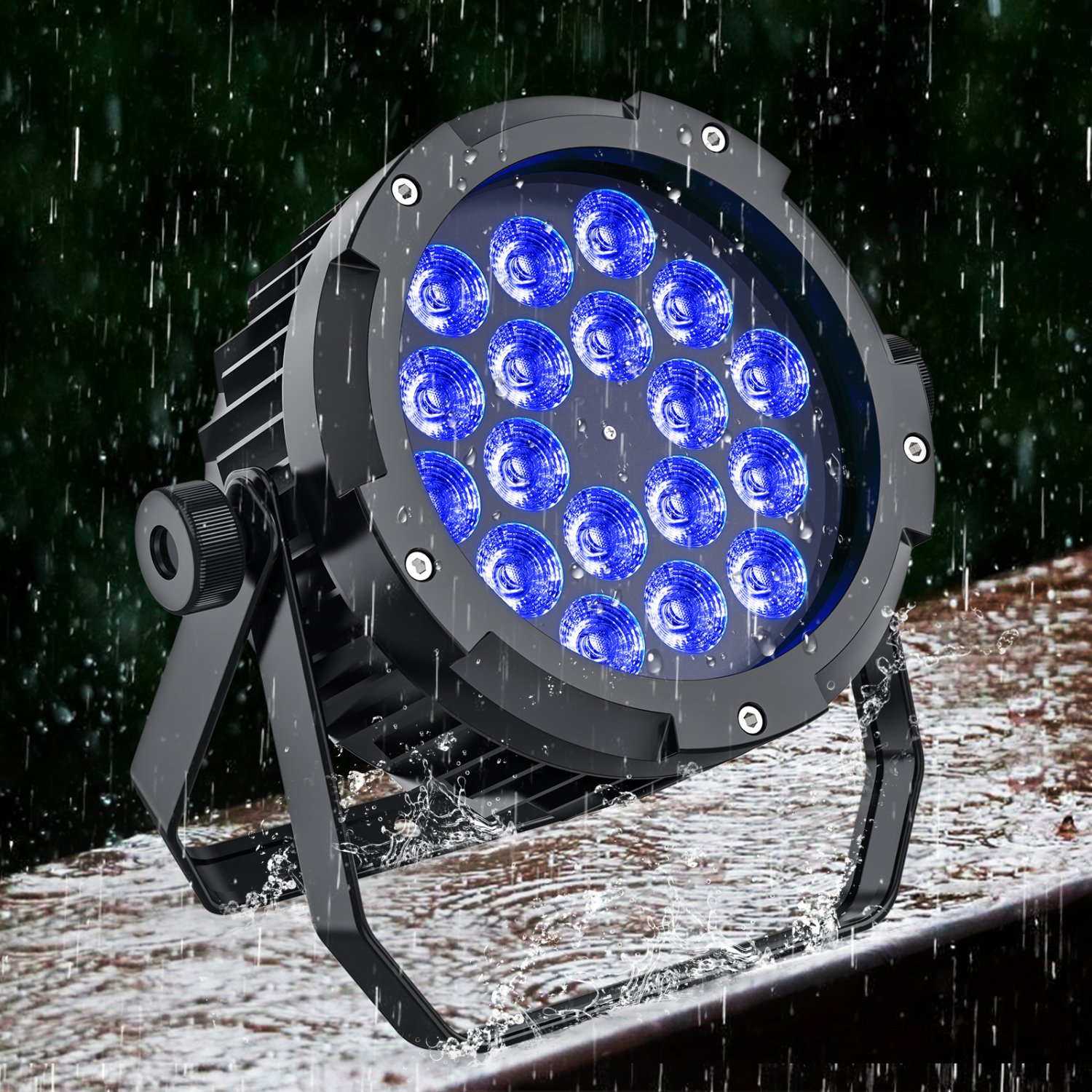 U'King US warehouse delivery outdoor 150W Ip67 stage canned light Rgbwa+UV disco party bar effect waterproof parking light