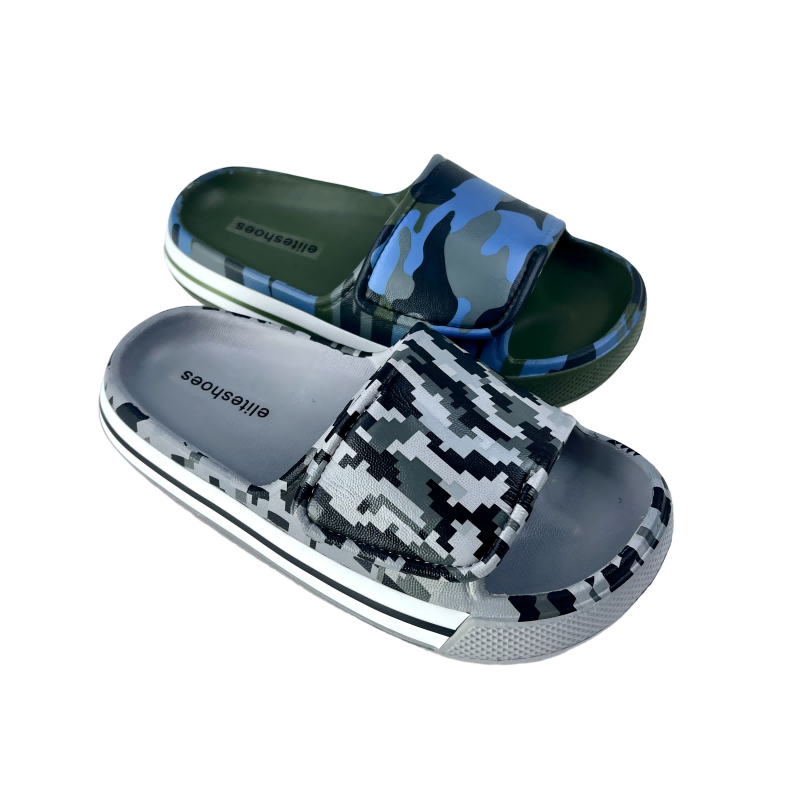 Children's Eva camouflage outdoor slippers are lightweight, breathable, comfortable, and waterproof, suitable for use in all seasons