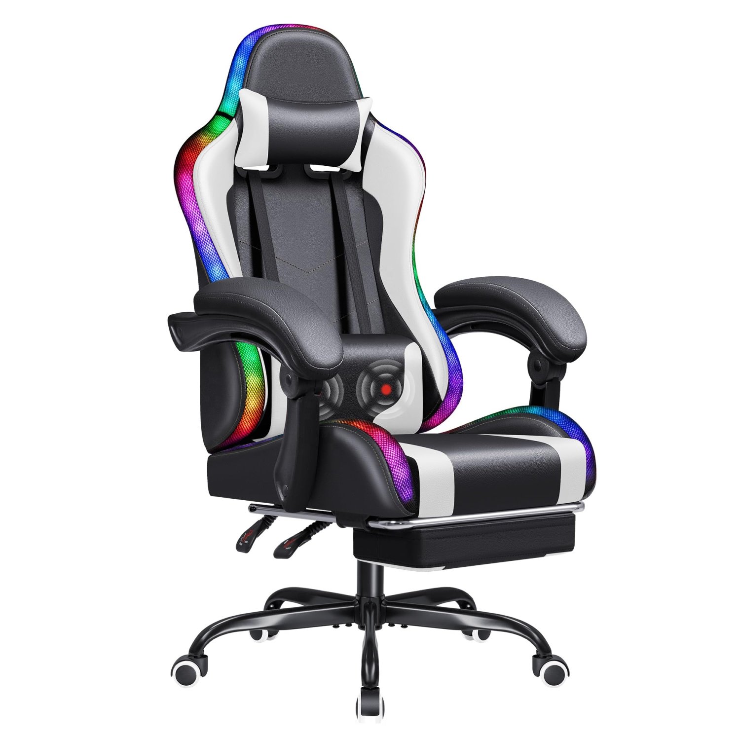 Factory price PC computer game chair PU leather Silla game player massage racing game chair with footrest