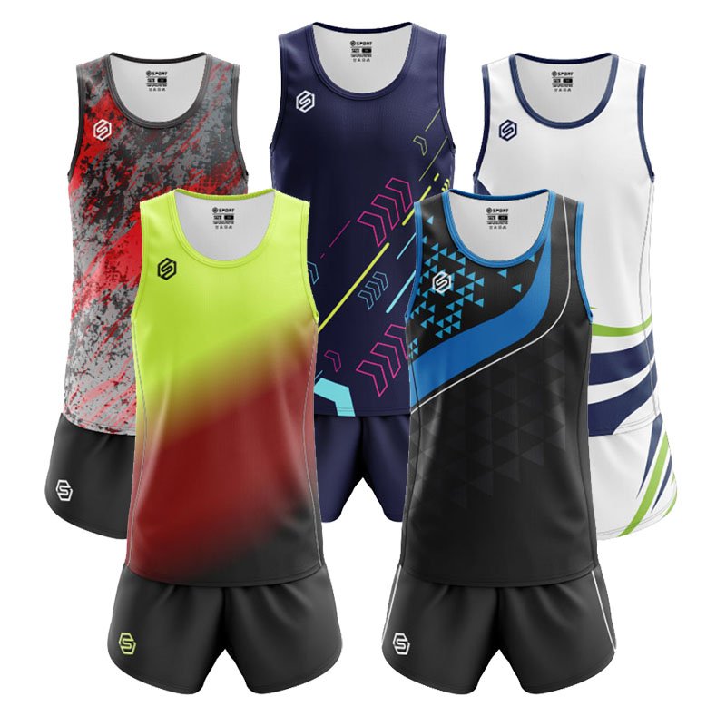 New design children's boys' running uniform outdoor racing sprint track suit boys' and adult marathon running track suit