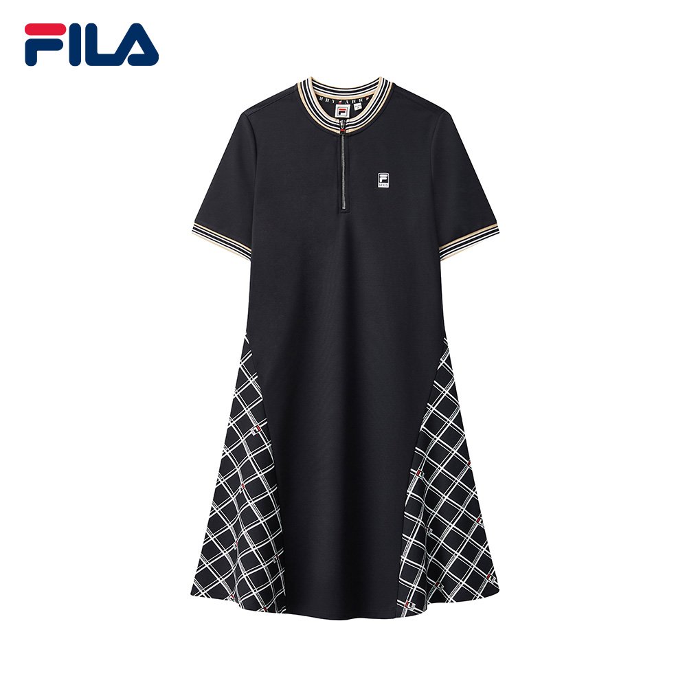 FILA x Maison MIHARA YASUHIRO Women's Logo Plaid Patchwork Dress